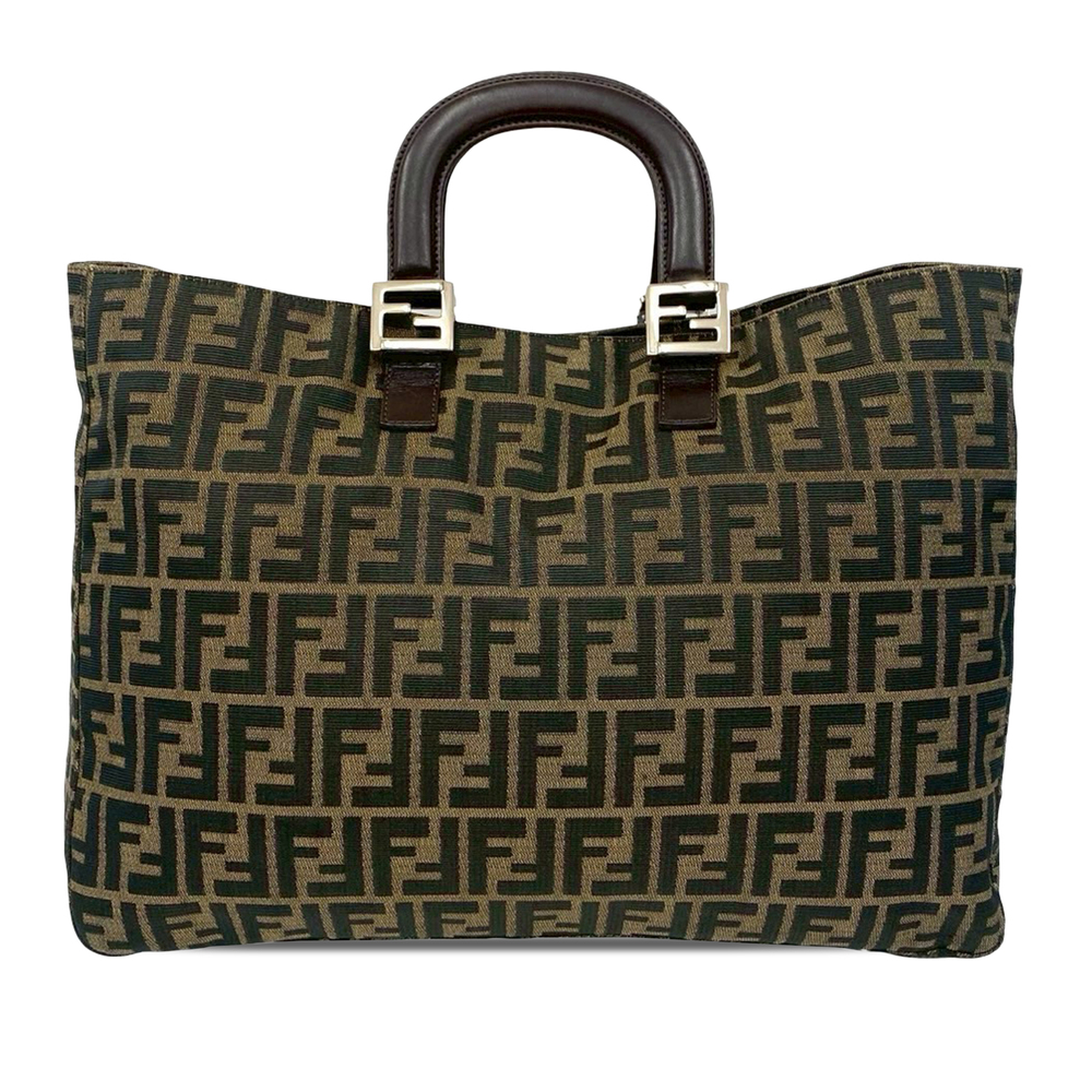 Pre-Loved Fendi Large Zucca Canvas Twins Tote - Picture 2 of 9